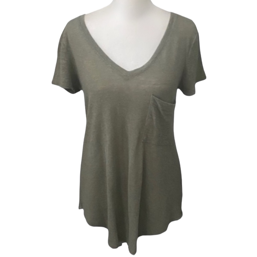 Mossimo Linen Short Sleeve Pocket Tee / Top size women's extra small XS
